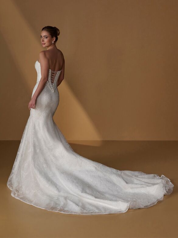 Christina Wu 15971 Satin Corset Bodice Strapless Bridal Gown