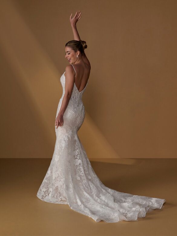 Christina Wu 15973 Tulle Overskirt Spaghetti Strap Wedding Dress