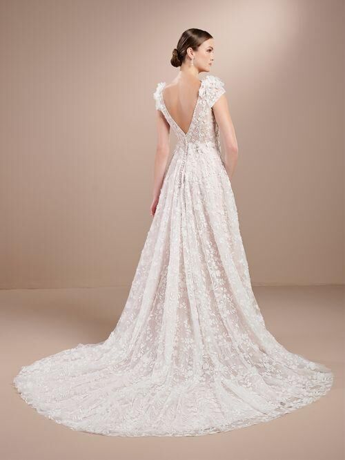 Christina Wu 15868 Cap Sleeve V-Neck Wedding Gown