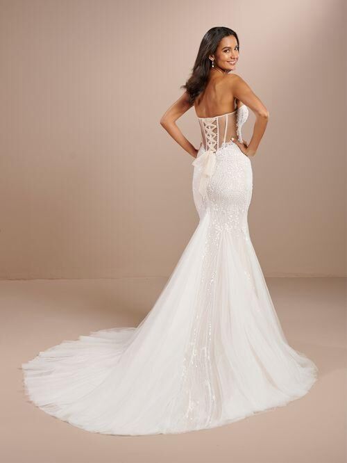Christina Wu 15878 Removable Sleeve Sweetheart Neck Wedding Dress