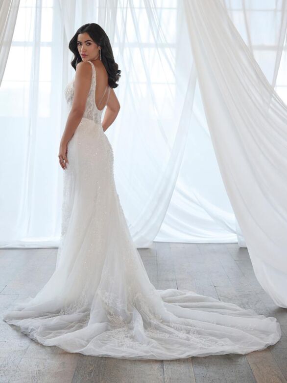 Christina Wu 15908 Scoop Back Removable Overskirt Wedding Dress