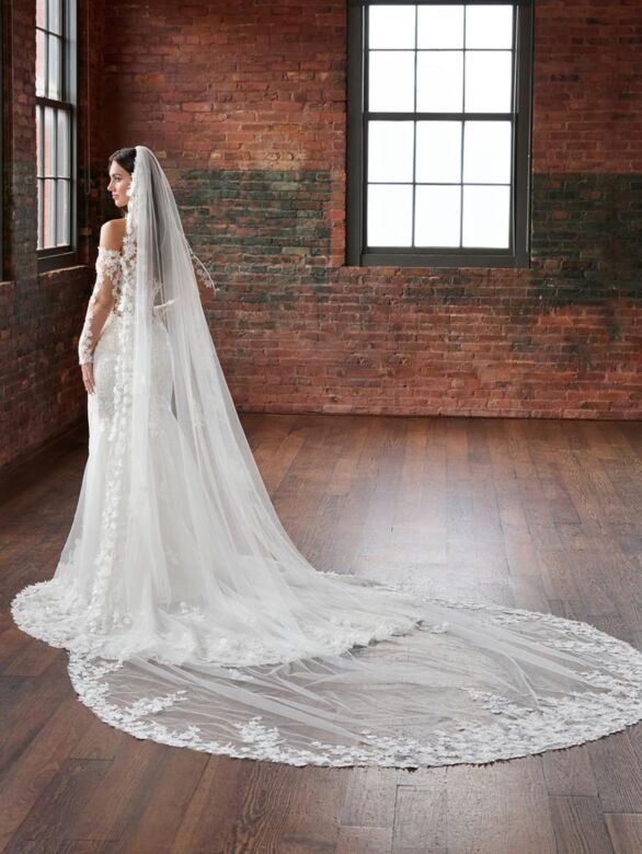 Christina Wu 15914 Sheer Back Illusion Sleeve Bridal Dress