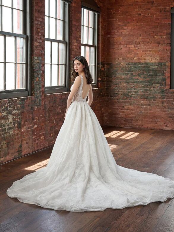 Christina Wu 15919 Lace A-Line Scoop Back Bridal Gown
