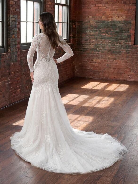 Christina Wu 15920 Long Sleeve Illusion Lace Bridal Gown