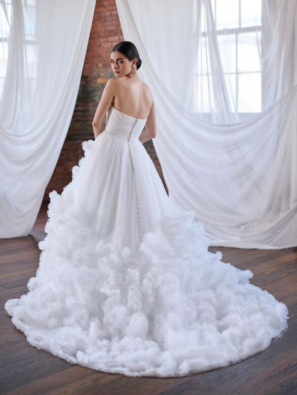 Christina Wu 15922 Ruffle Skirt Pleated Bodice Bridal Gown
