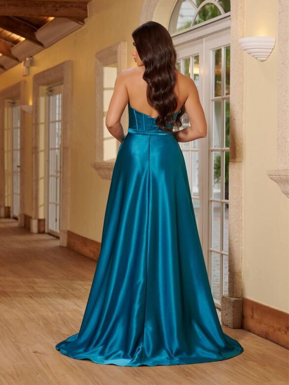 Christina Wu 48063 Removable Sleeve Slim Waistband Dress
