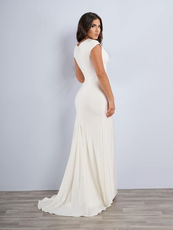Christina Wu 48096 Knotted Bodice V-Neck Bridal Dress
