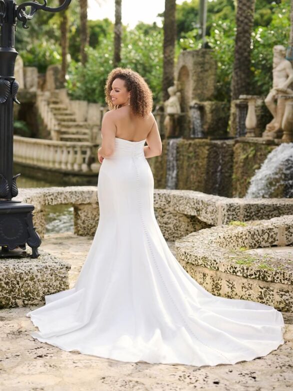 Christina Wu 29475 Pleated Bodice Back Buttons Plus Size Bridal Gown