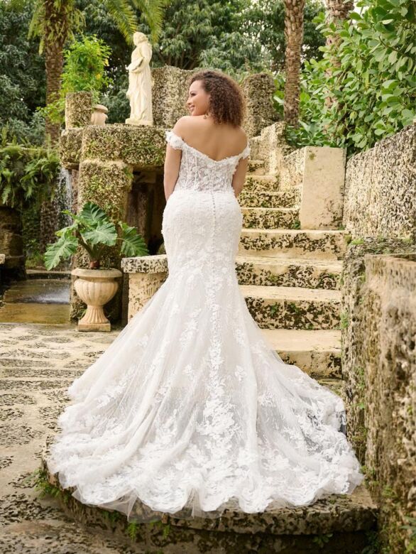 Christina Wu 29478 Removable Sleeve Trumpet Plus Size Bridal Gown