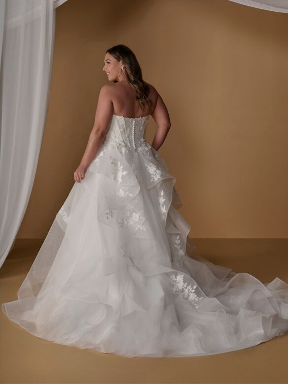 Christina Wu 29496 Ruffle Tulle Skirt Strapless Wedding Dress