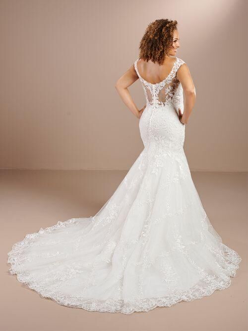 Christina Wu 29460 Trumpet-Style Cap Sleeve Plus Size Bridal Gown