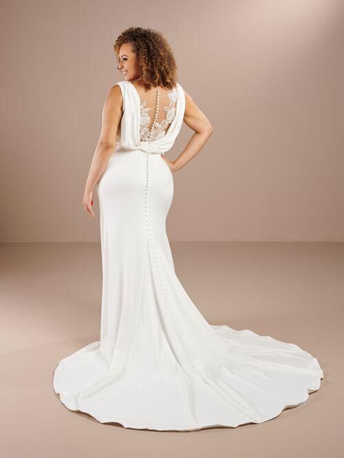Christina Wu 29461 Illusion Back Draped Bodice Plus Size Bridal Gown