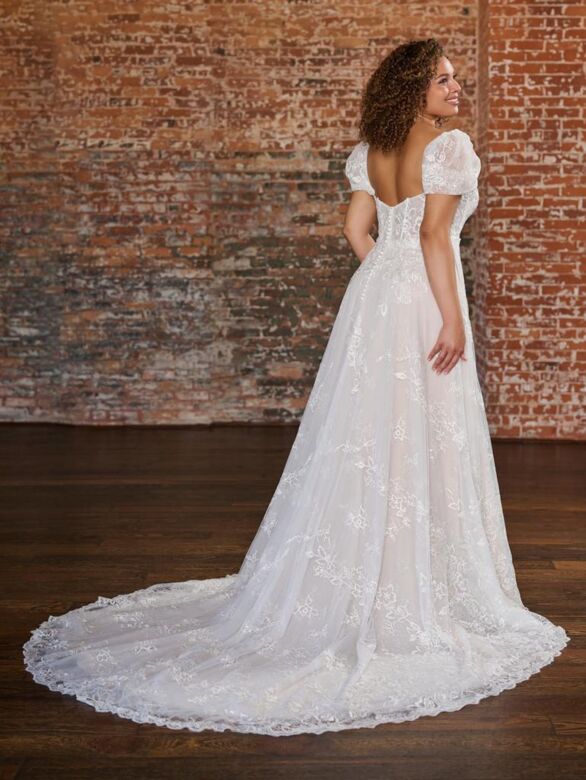 Christina Wu 29482 A-Line Removable Sleeve Plus Size Wedding Dress