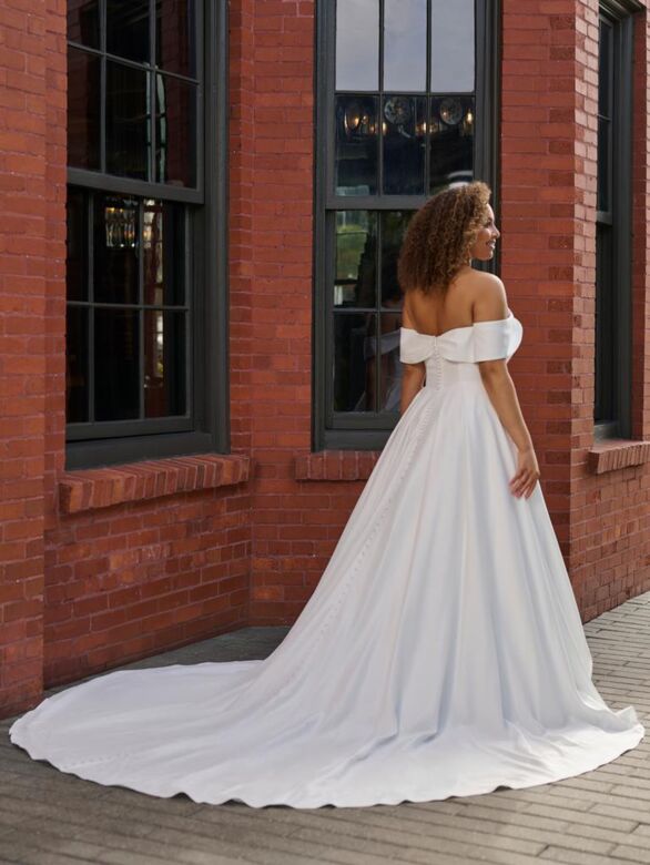 Christina Wu 29483 A-Line Off The Shoulder Plus Size Wedding Gown