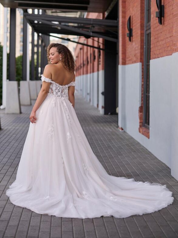 Christina Wu 29485 Plunging Neck A-Line Plus Size Wedding Gown