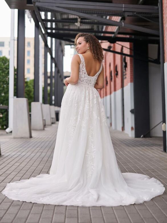 Christina Wu 29488 V-Neck Sleeveless Plus Size Bridal Dress