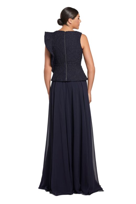 Alexander by Daymor 2039-43 Beaded Peplum A-Line Dress