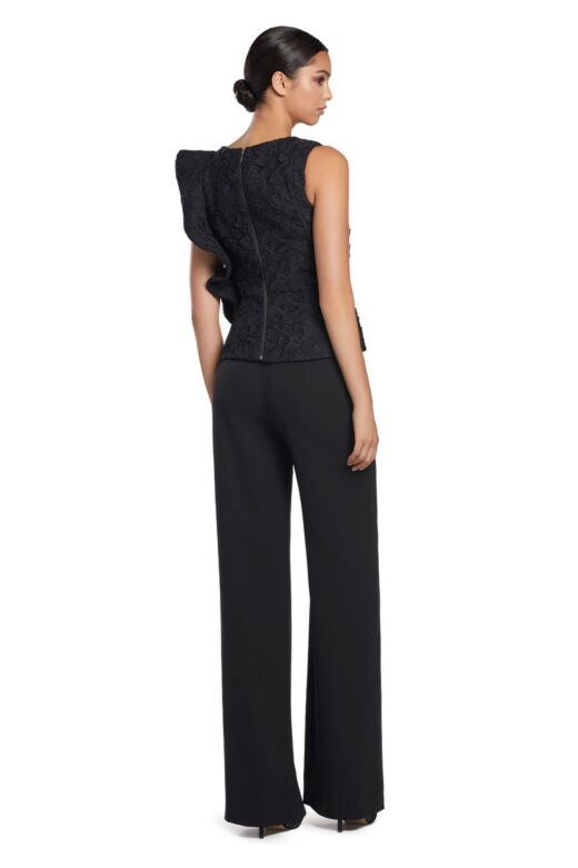 Alexander by Daymor 2039-45 Side Ruffle Peplum Jumpsuit