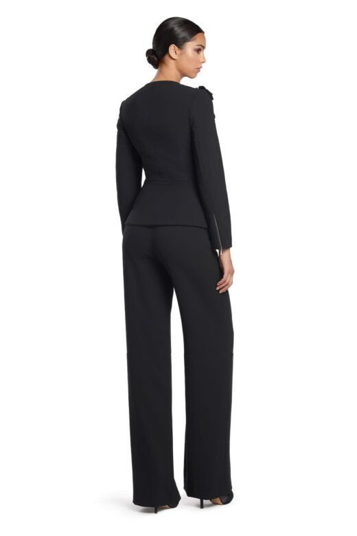 Alexander by Daymor 2040-45 Long Sleeve Peplum Jumpsuit