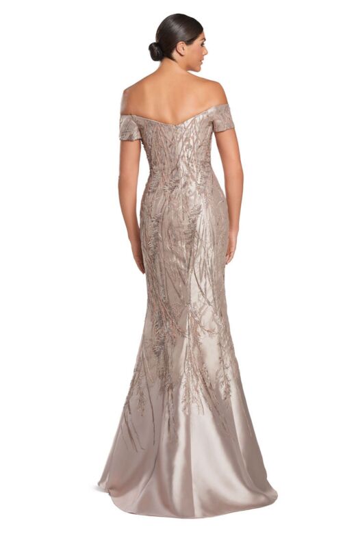 Alexander by Daymor 2050 Mermaid Off-The-Shoulder Satin Dress