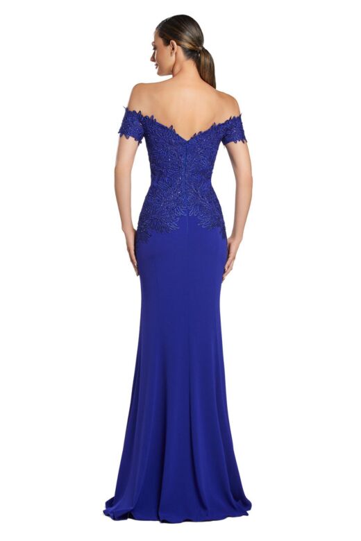 Alexander by Daymor 2057 Embroidered Bodice Off-The-Shoulder Dress