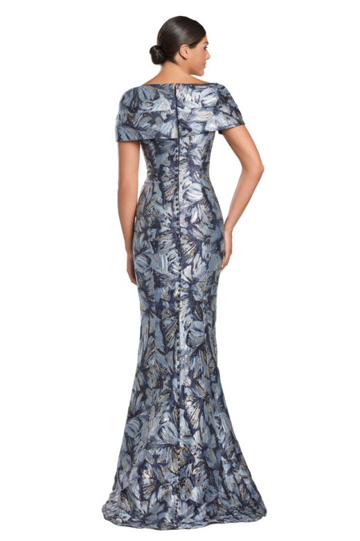Alexander by Daymor 2062 Pleated Bodice Portrait Neck Dress