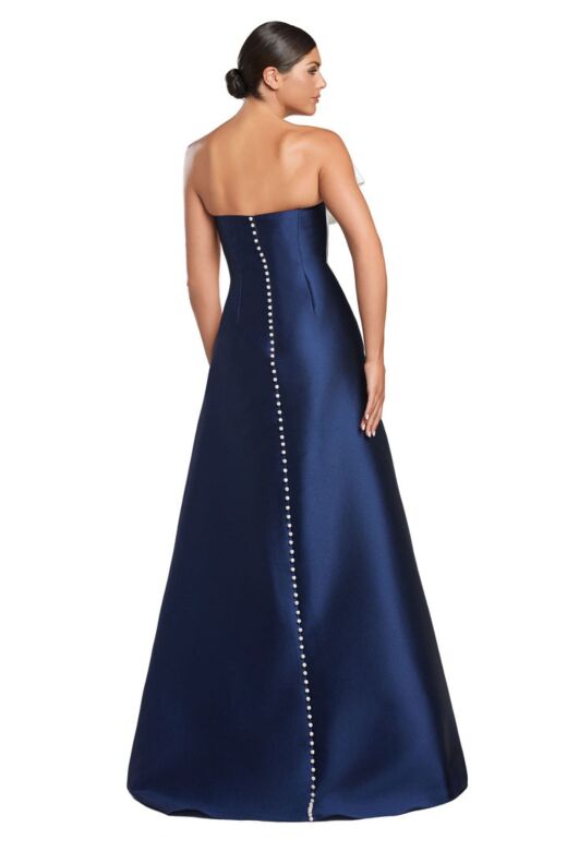 Alexander by Daymor 2068 Asymmetric Neck Back Button Dress
