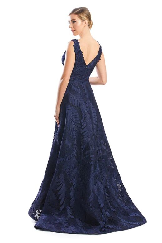 Alexander by Daymor 1750 V-Neck Embroidered Dress