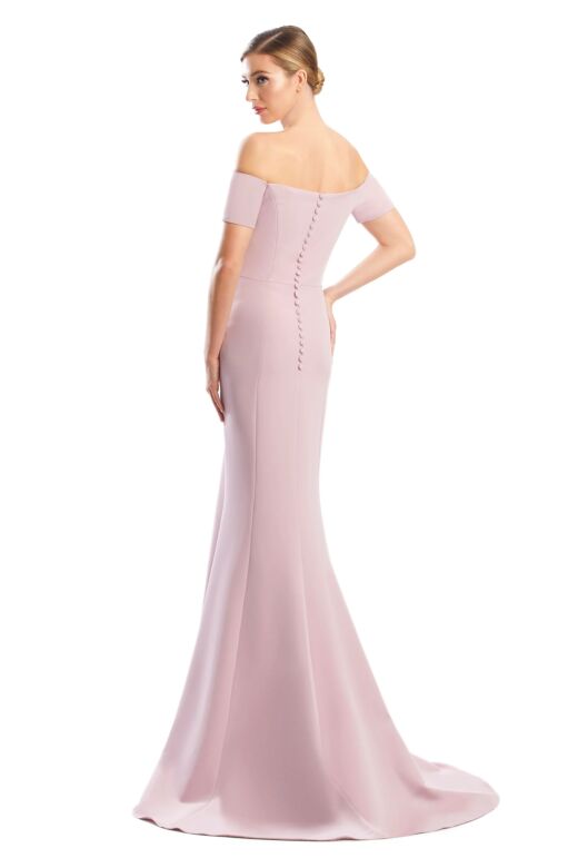 Alexander by Daymor 1753 Pleated Bodice Button Back Dress