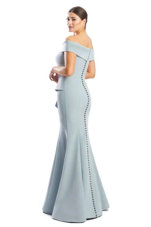 Alexander by Daymor 1756 Button Back Ruffle Skirt Dress