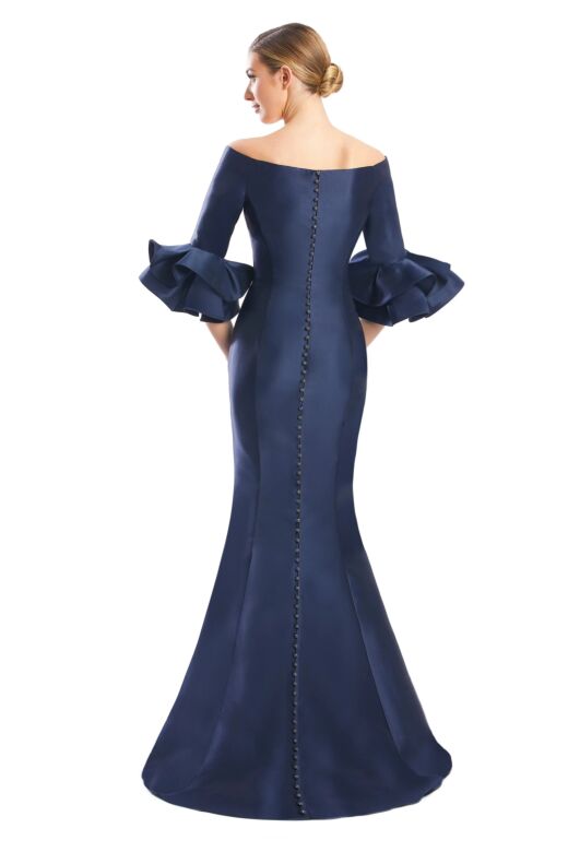 Alexander by Daymor 1758 Ruffle Sleeve Off The Shoulder Dress