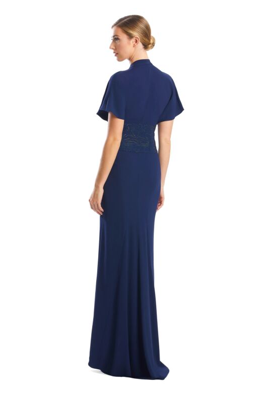 Alexander by Daymor 1760 Beaded Waist Wrap-Style Dress