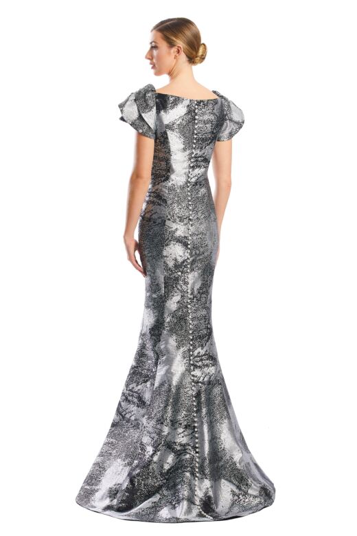 Alexander by Daymor 1775 Ruffle Sleeve Portrait Neck Dress