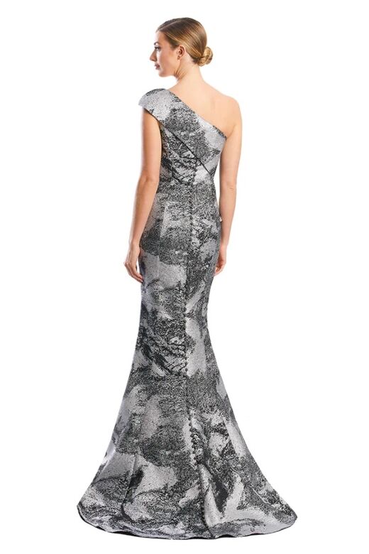 Alexander by Daymor 1782 Ruffle Skirt One Shoulder Dress