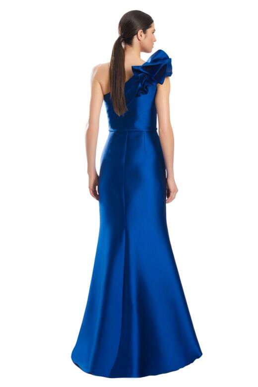 Alexander by Daymor 1951 Pleated Bodice Ruffle Shoulder Dress