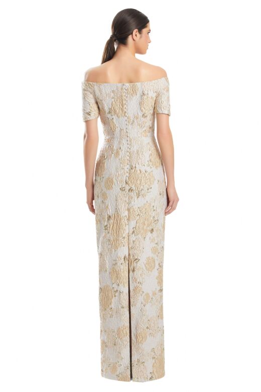 Alexander by Daymor 1955 Bow Neck Back Slit Dress