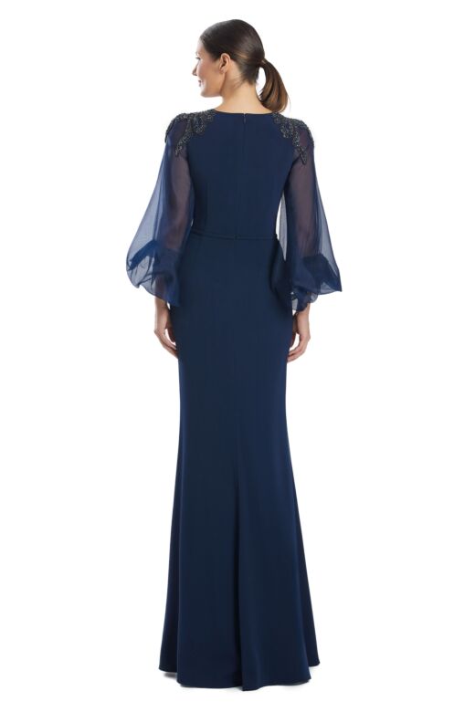 Alexander by Daymor 1956 Sheer Bishop Sleeve Dress