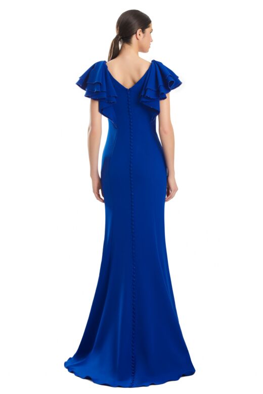 Alexander by Daymor 1968 Flutter Sleeve V-Neck Dress