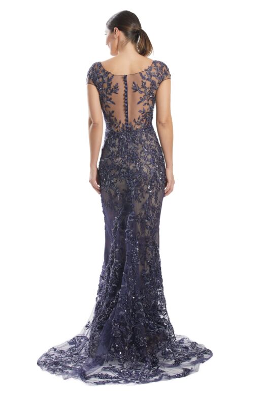 Alexander by Daymor 1973 Illusion Back Scoop Neck Dress