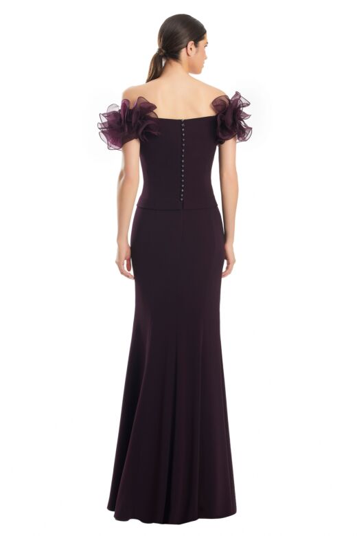 Alexander by Daymor 1983 Ruffle Sleeve Back Buttons Dress