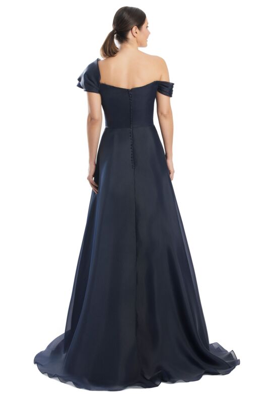 Alexander by Daymor 1985 A-Line Asymmetric Neck Dress