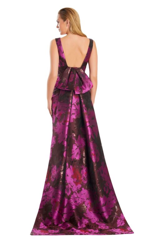 Alexander by Daymor 3043D Removable Train V-Neck Dress
