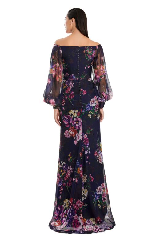 Alexander by Daymor 3045 Bishop Sleeve Floral A-Line Dress