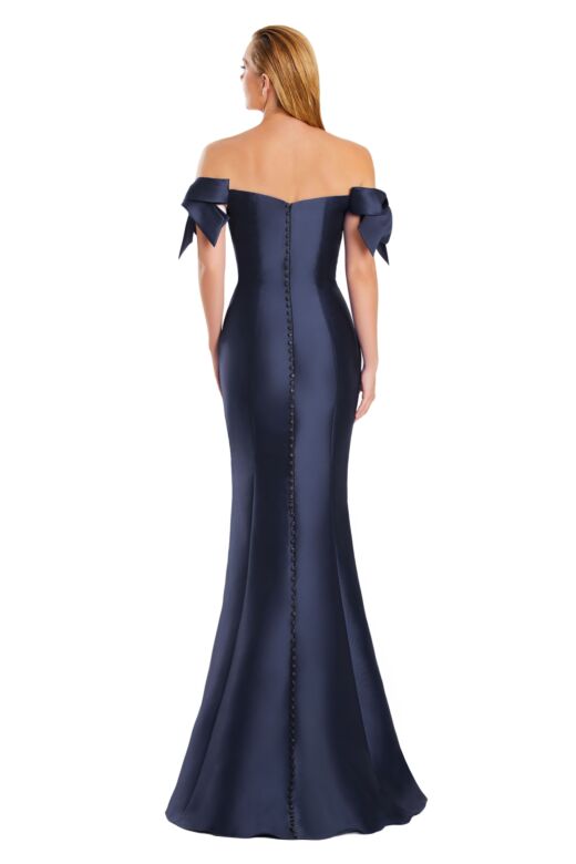 Alexander by Daymor 3047 Back Button Bow Sleeve Dress
