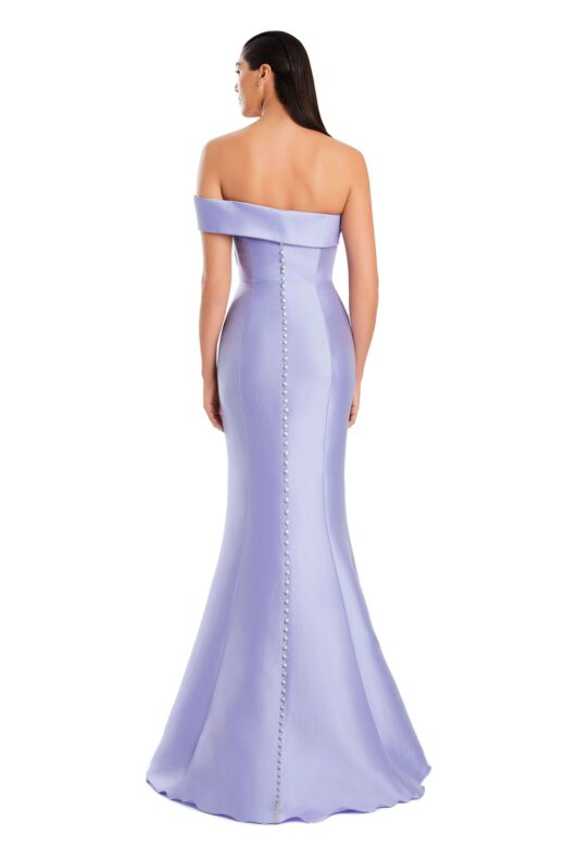 Alexander by Daymor 3052 Pleated Bust One-Shoulder Mermaid Dress