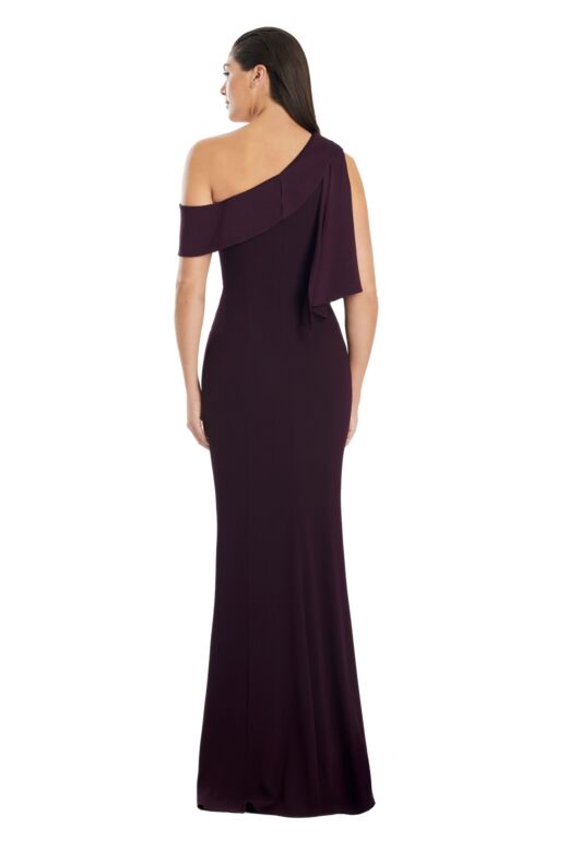 Alexander by Daymor 3058 High Slit Asymmetric Neck Split Sleeve Dress