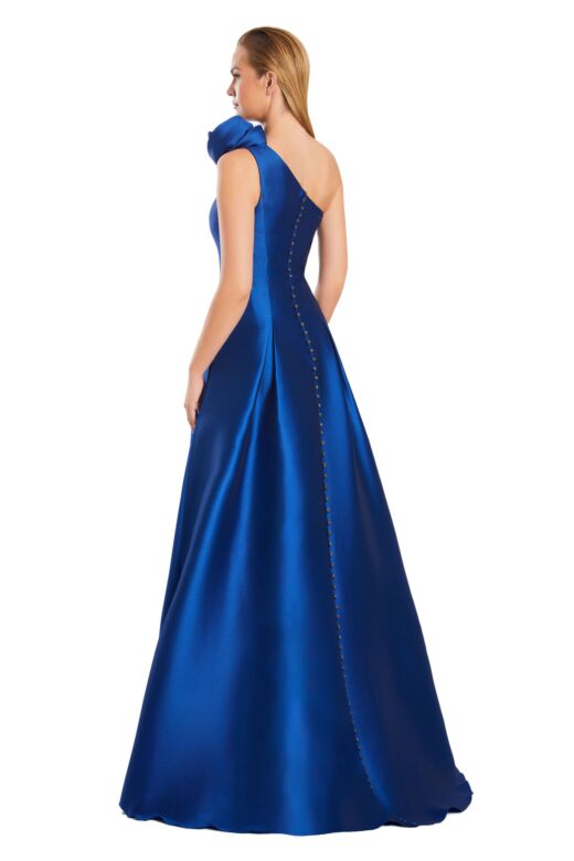 Alexander by Daymor 3075 One-Shoulder Pleated A-Line Dress