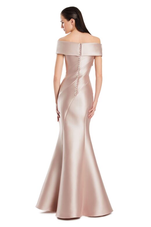 Alexander by Daymor 3079 Pleated Off-The-Shoulder Mermaid Dress