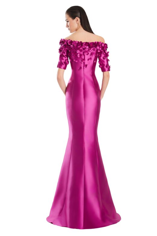 Alexander by Daymor 3084 Off-The-Shoulder 3D Floral Mermaid Dress