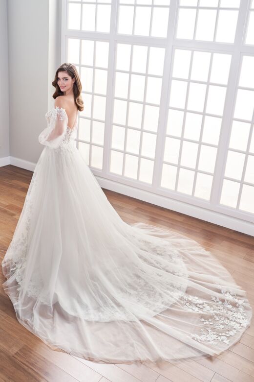Martin Thornburg MTL403 Rosamund Detached Sleeve Low Back Bridal Gown